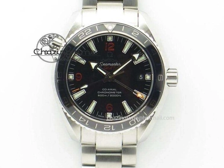 0328 Seamaster Pro Chrono RG Best Edition Black Ceramic Black Dial On RG Bracelet A ComfortFit 8130